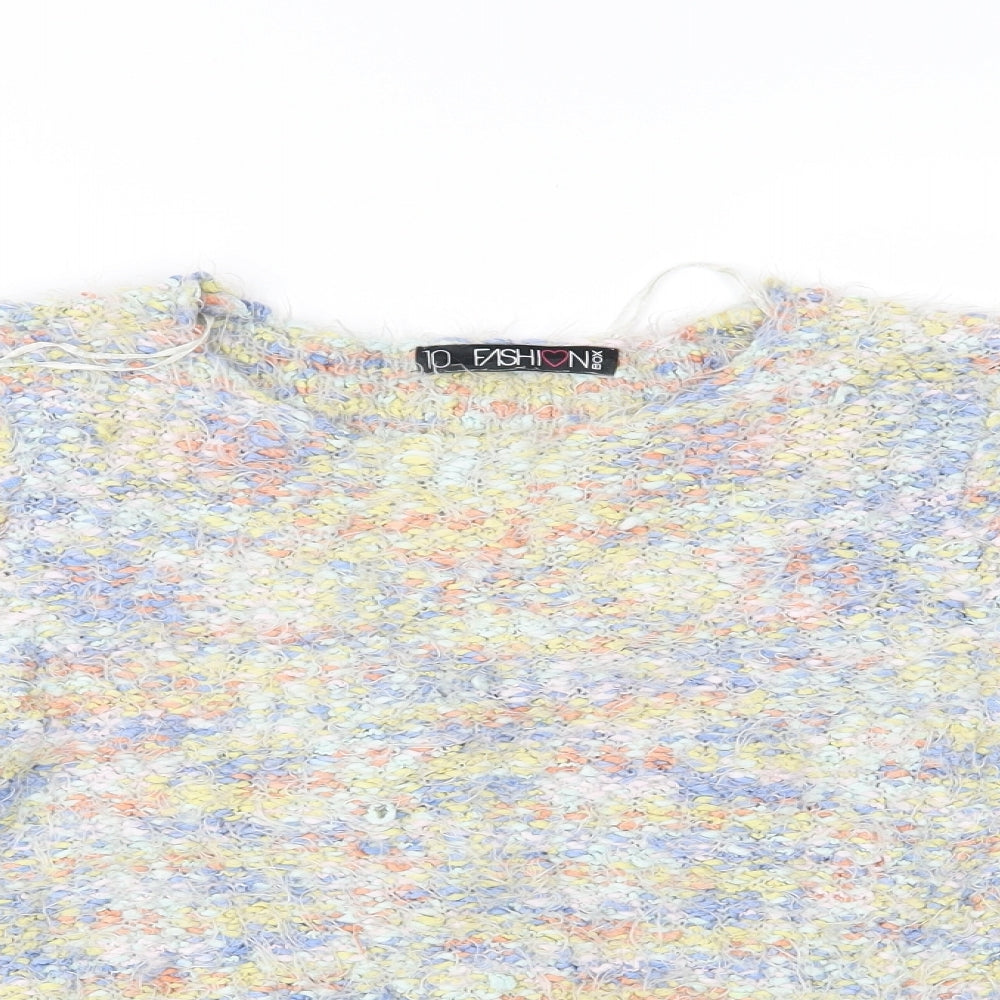 Fashion Box Womens Multicoloured   Basic T-Shirt Size 10