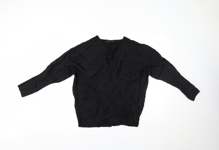 F&F Womens Black Basic Blouse Size 8