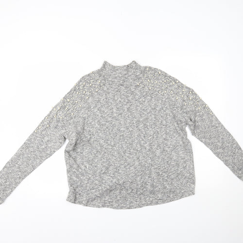 H&M Womens Grey   Basic Blouse Size S