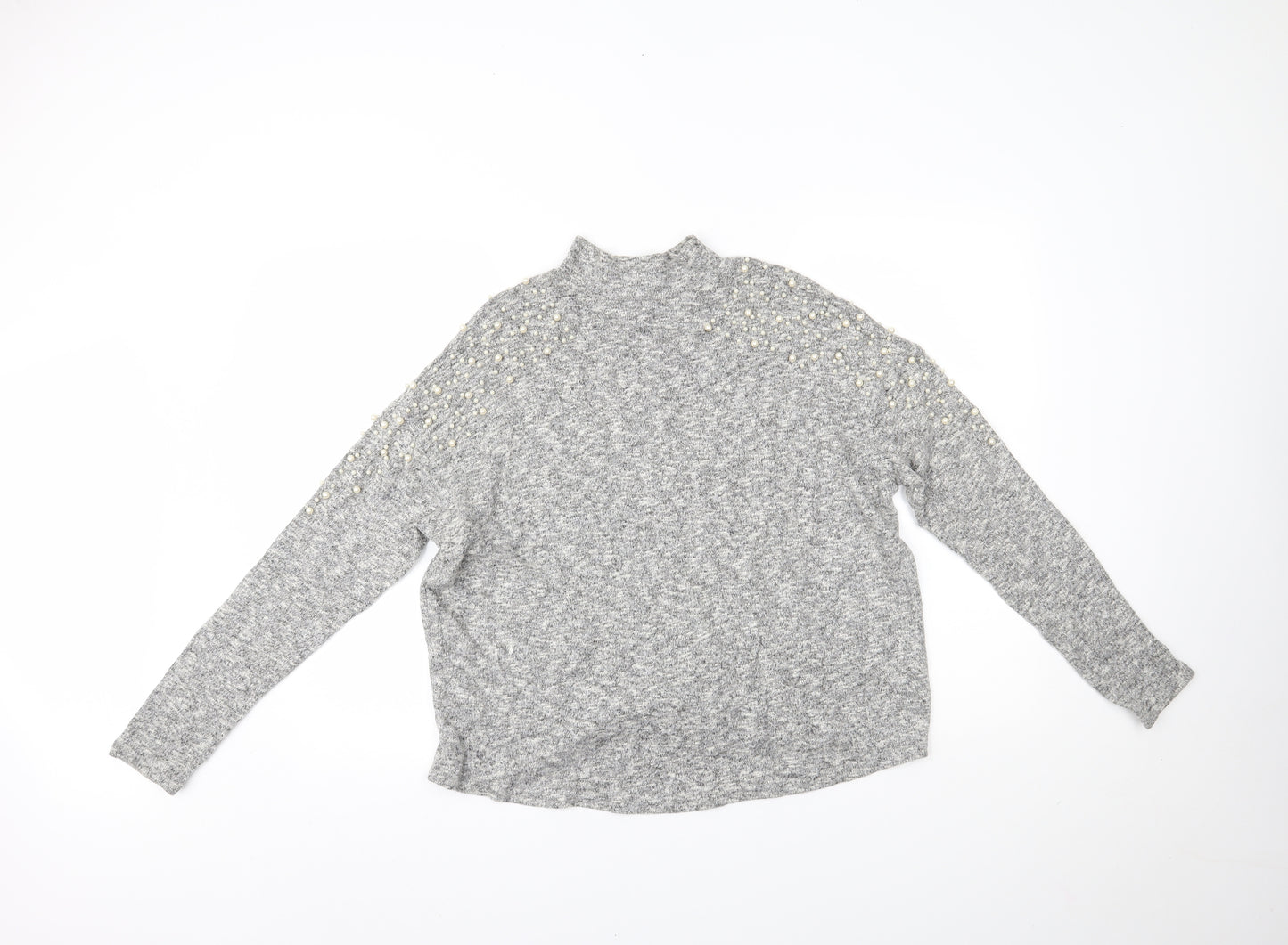 H&M Womens Grey   Basic Blouse Size S