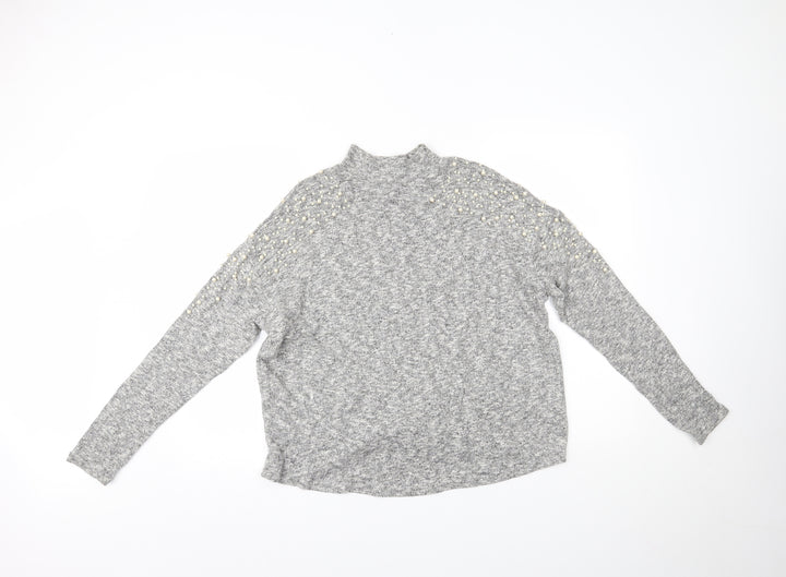 H&M Womens Grey   Basic Blouse Size S