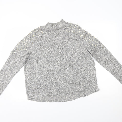 H&M Womens Grey   Basic Blouse Size S
