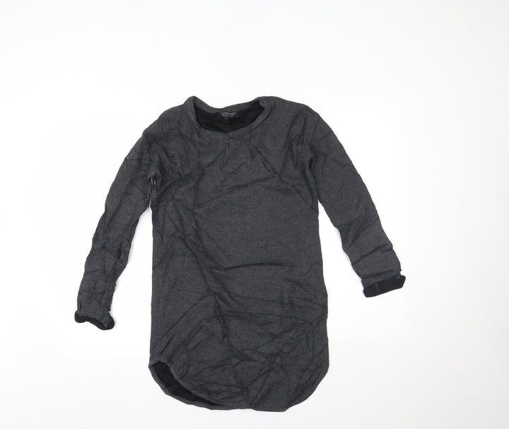 Topshop Womens Grey Basic Blouse Size 8