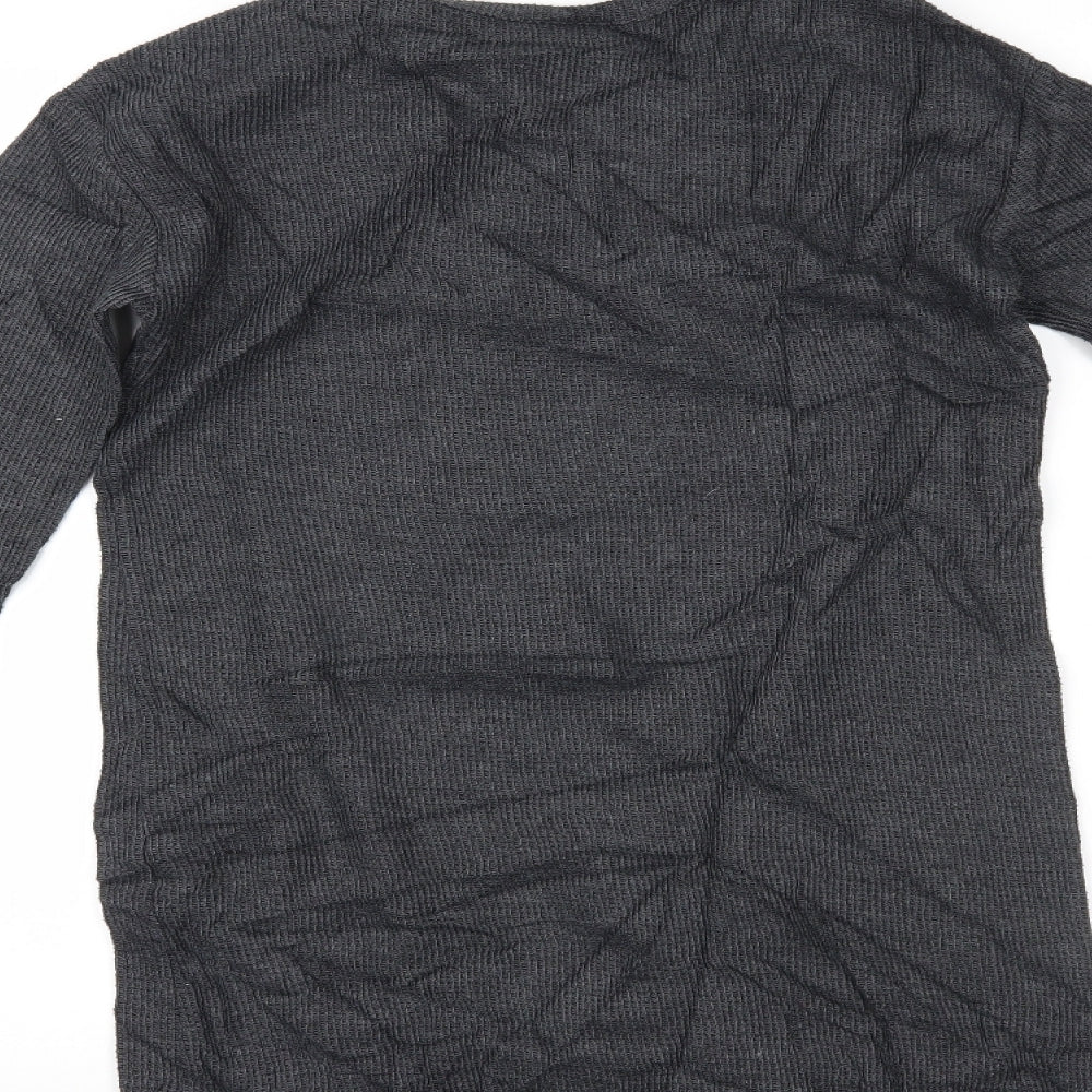 Topshop Womens Grey   Basic Blouse Size 8