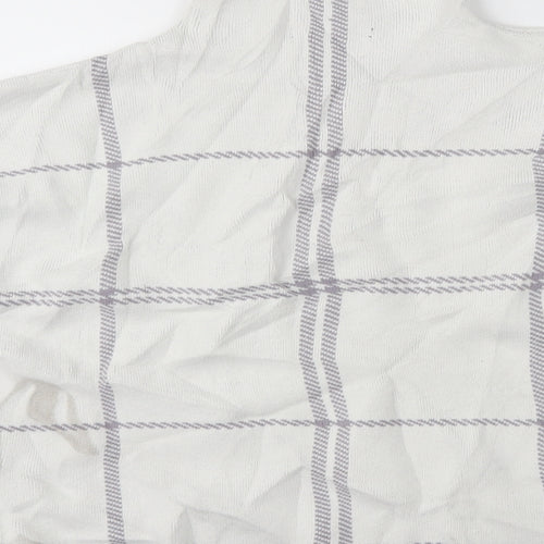 New Look Womens White Check  Pullover Jumper Size M
