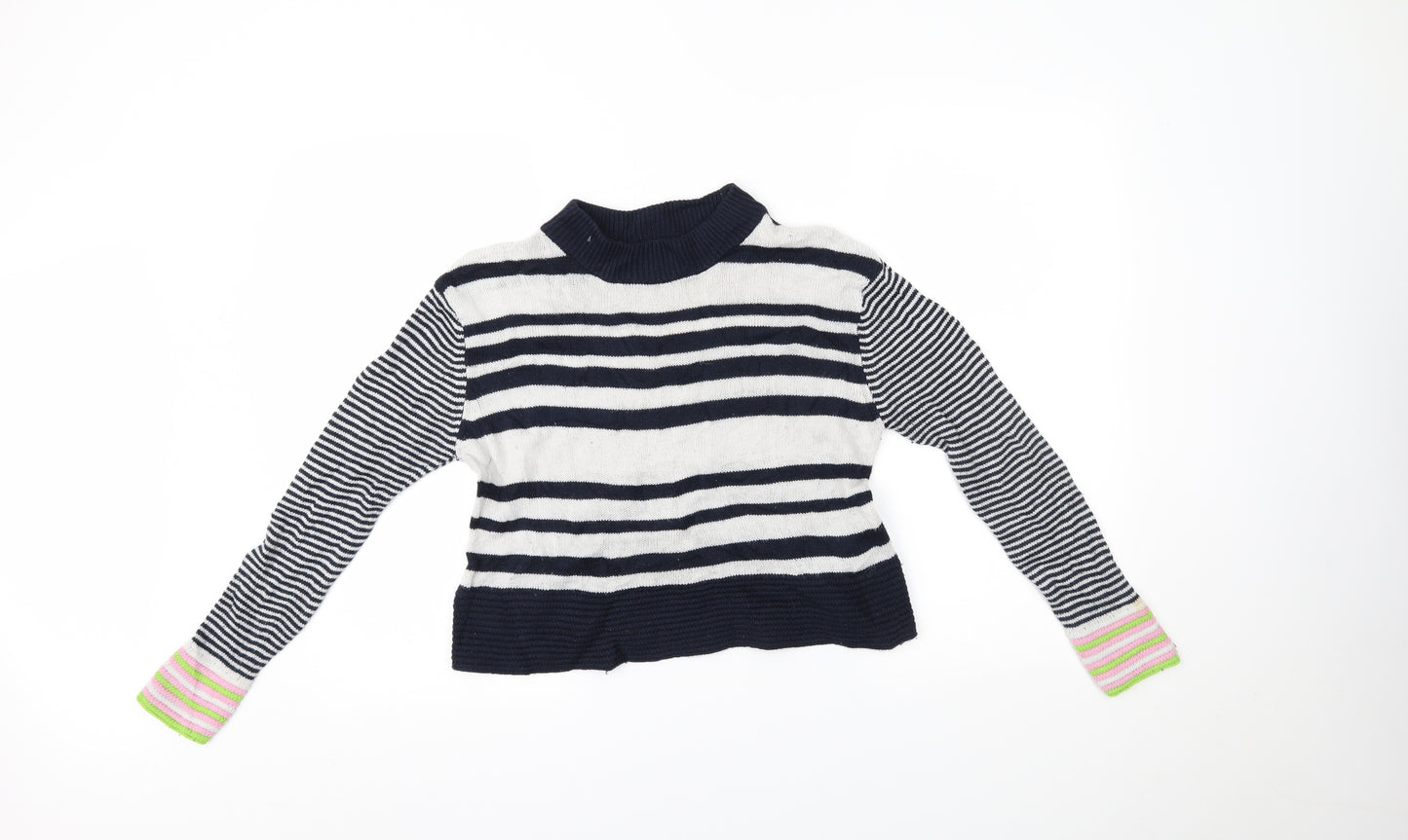 Topshop Womens Multicoloured Striped  Pullover Jumper Size 8