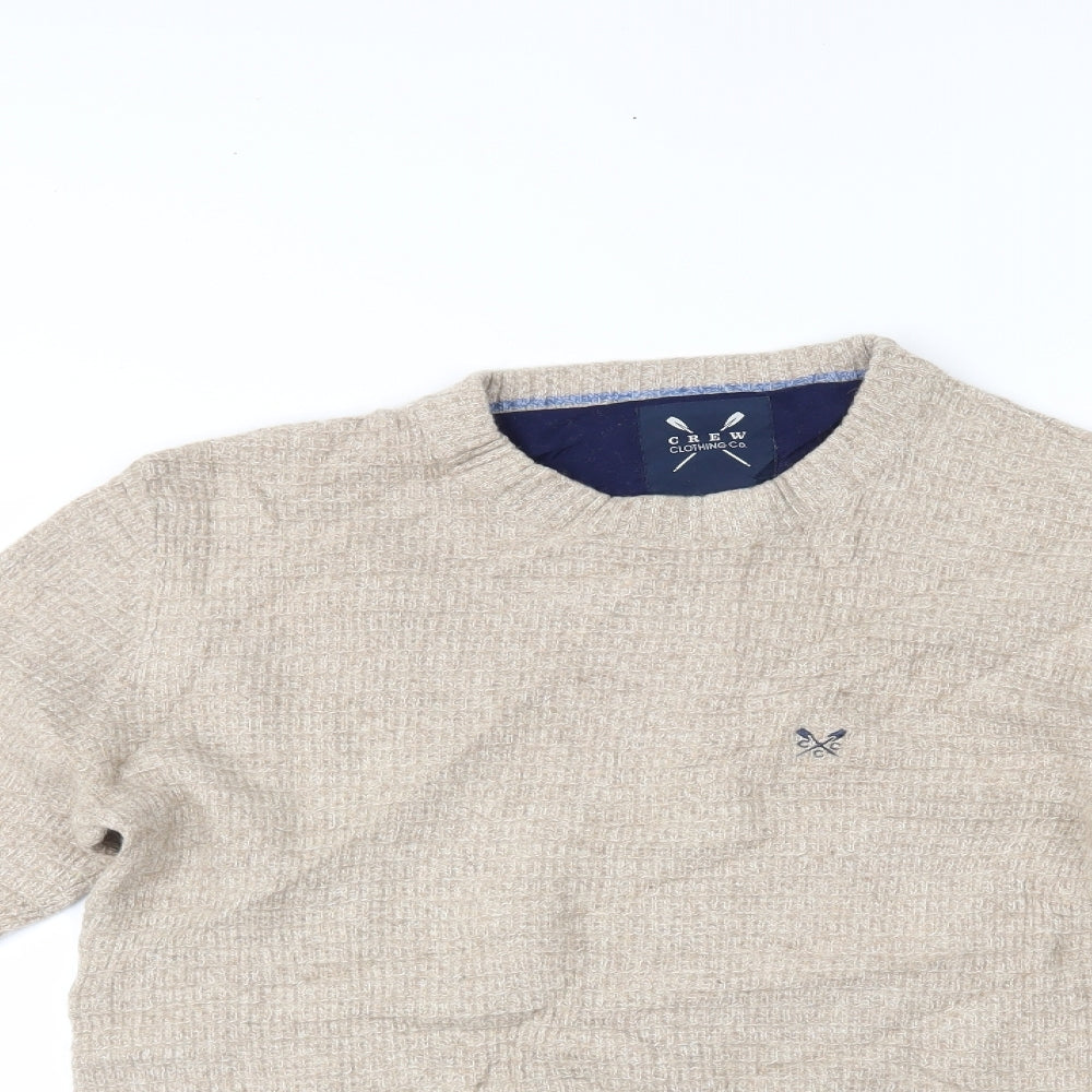 Crew Clothing Mens Beige   Pullover Jumper Size M