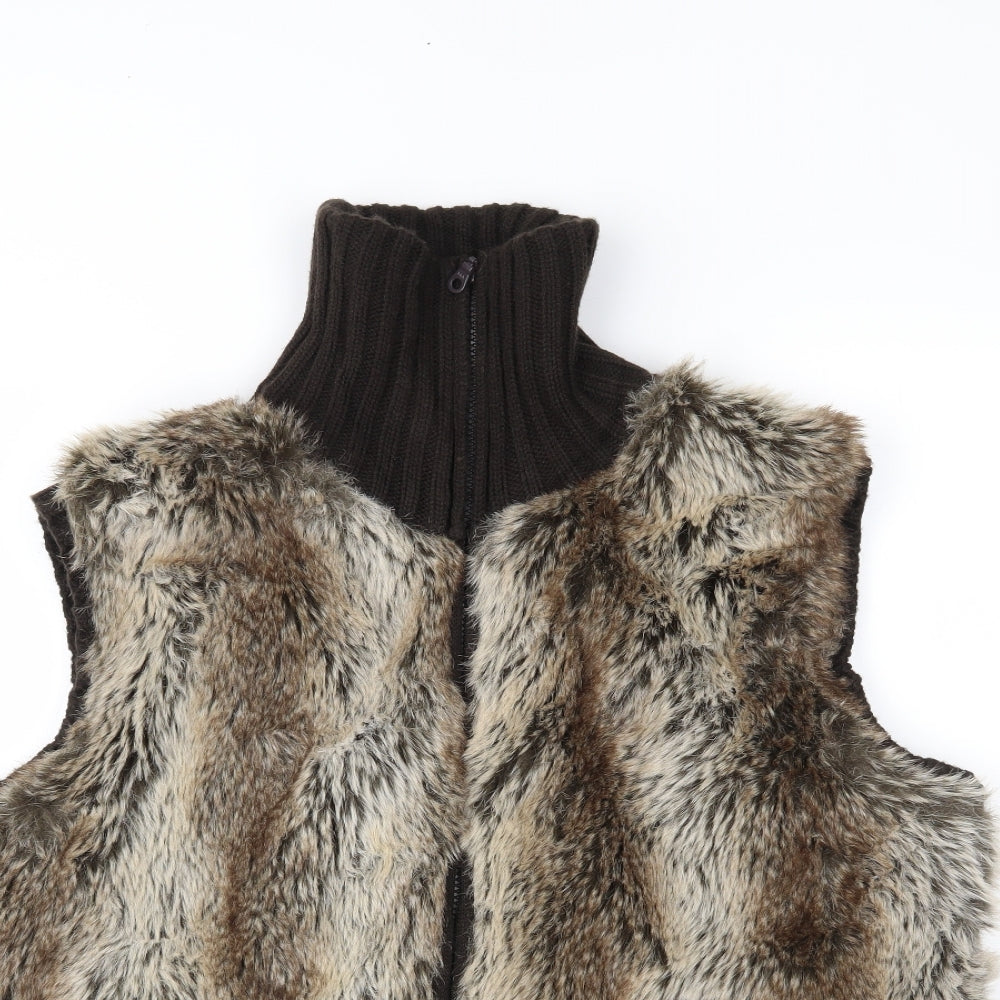 George Womens Brown   Gilet Waistcoat Size 24
