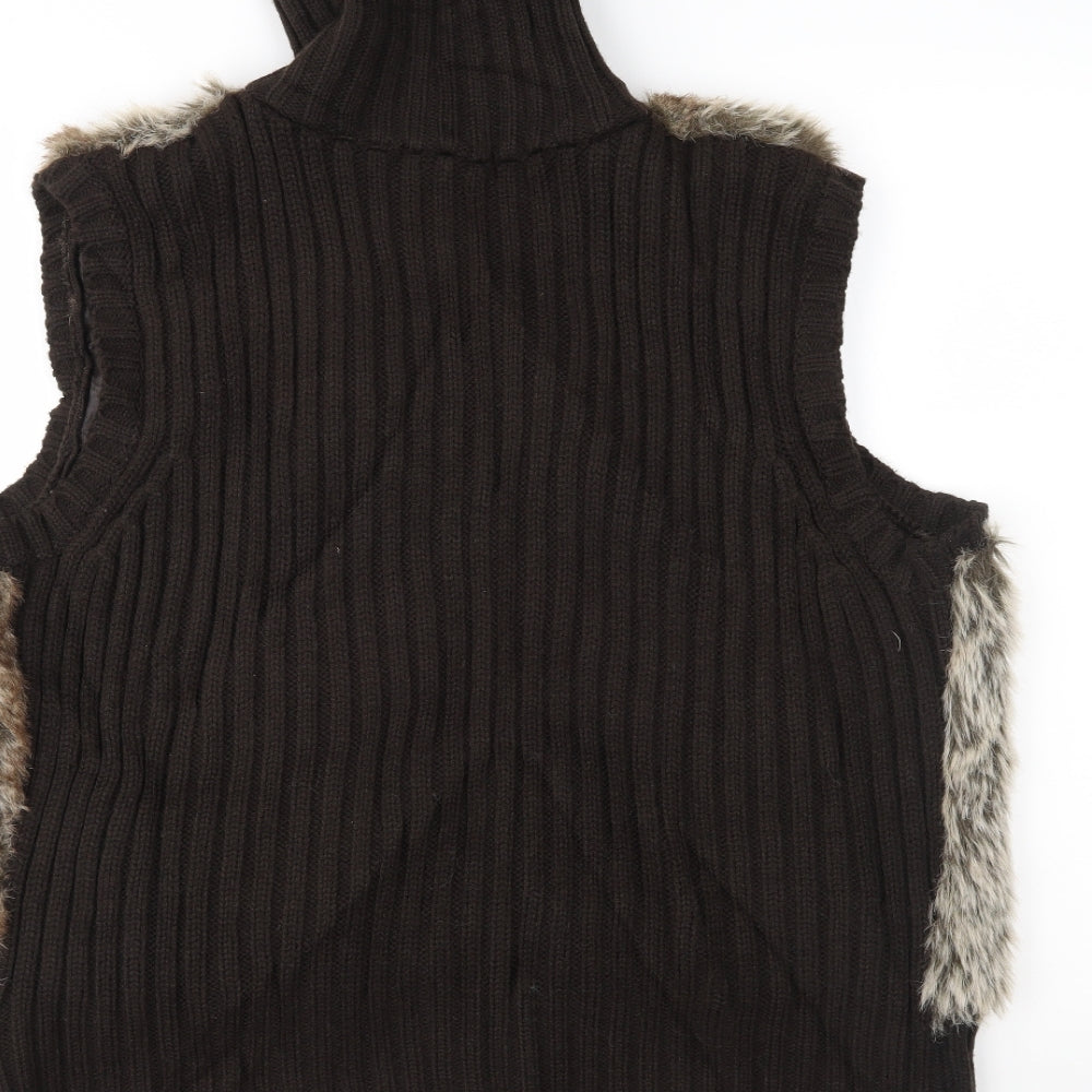 George Womens Brown   Gilet Waistcoat Size 24