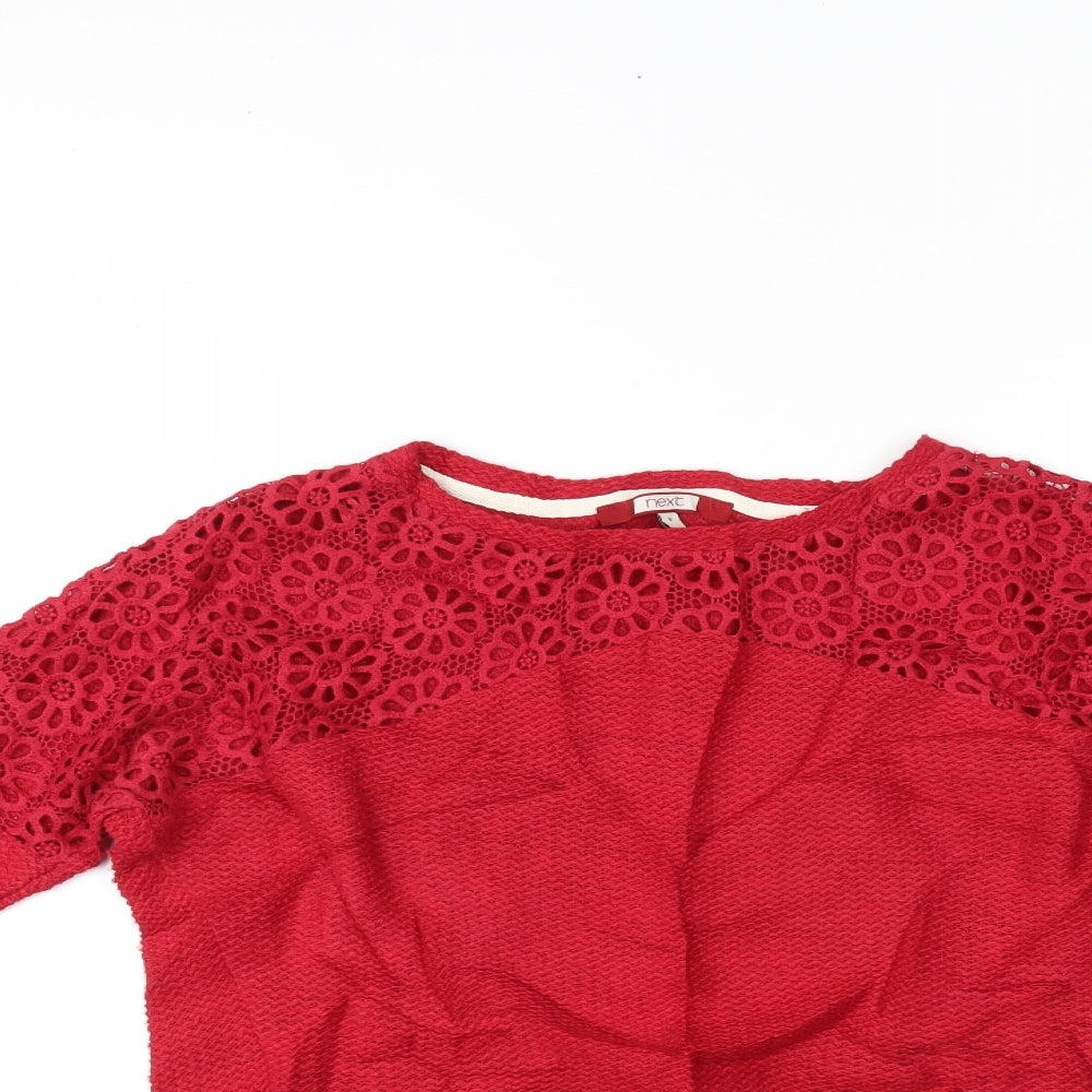 NEXT Womens Red   Basic Blouse Size 8