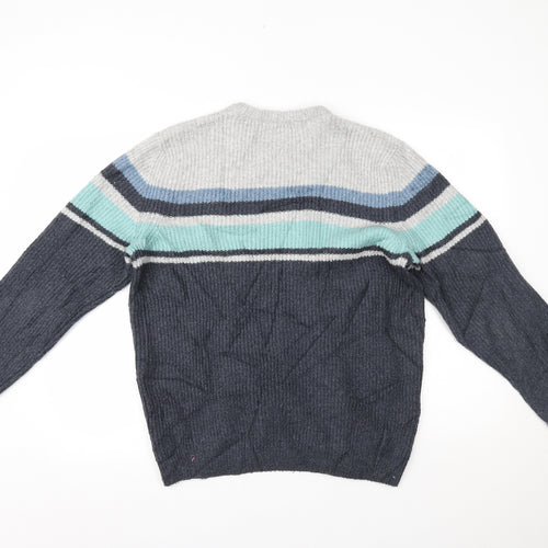 Marks and Spencer Mens Multicoloured Striped  Pullover Jumper Size L