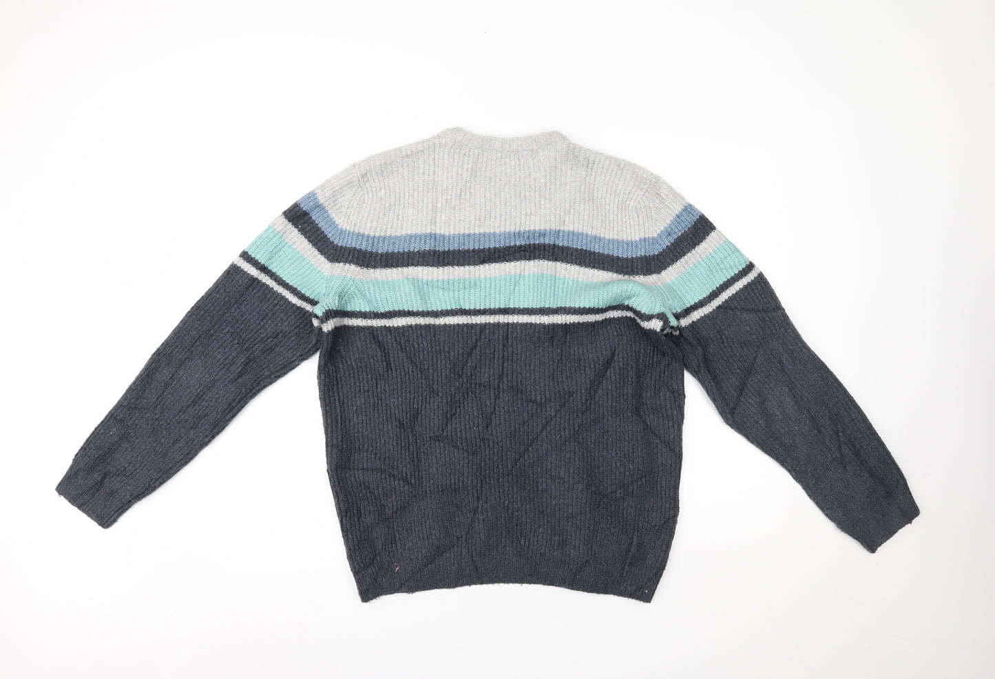Marks and Spencer Mens Multicoloured Striped  Pullover Jumper Size L