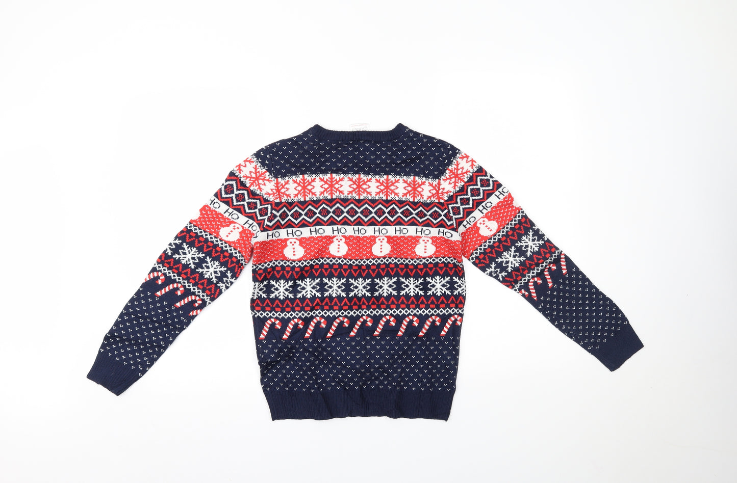 Lily & Dan Boys Multicoloured Fair Isle  Henley Jumper Size 11-12 Years  - christmas
