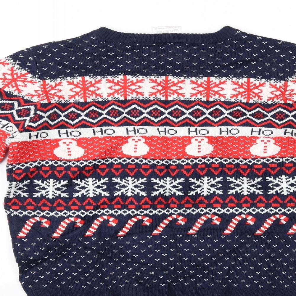 Lily & Dan Boys Multicoloured Fair Isle  Henley Jumper Size 11-12 Years  - christmas