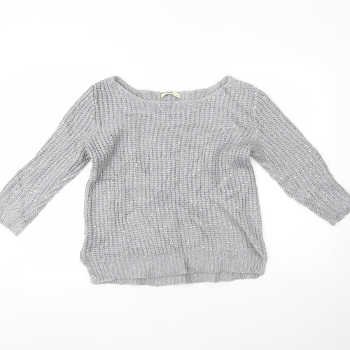 Oasis Womens Grey   Pullover Jumper Size S