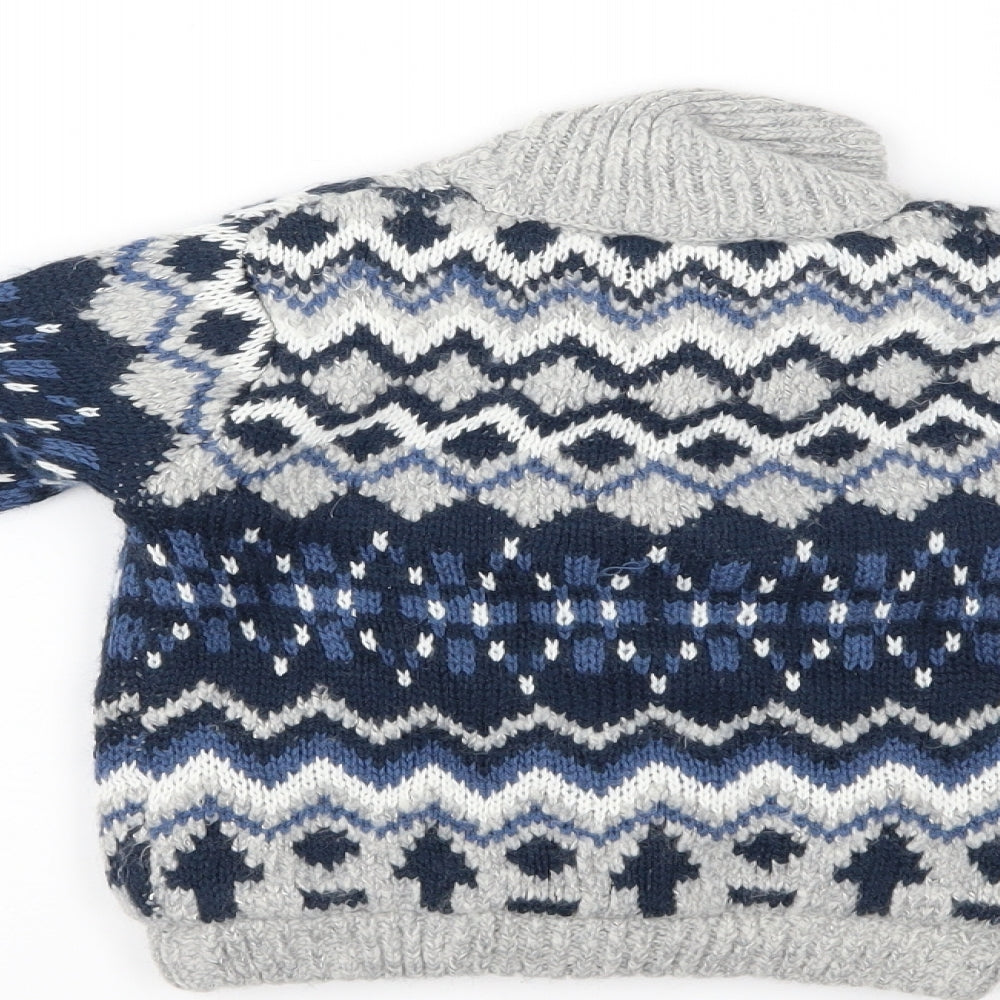 TU Baby Multicoloured Fair Isle  Cardigan Jumper Size 12-18 Months