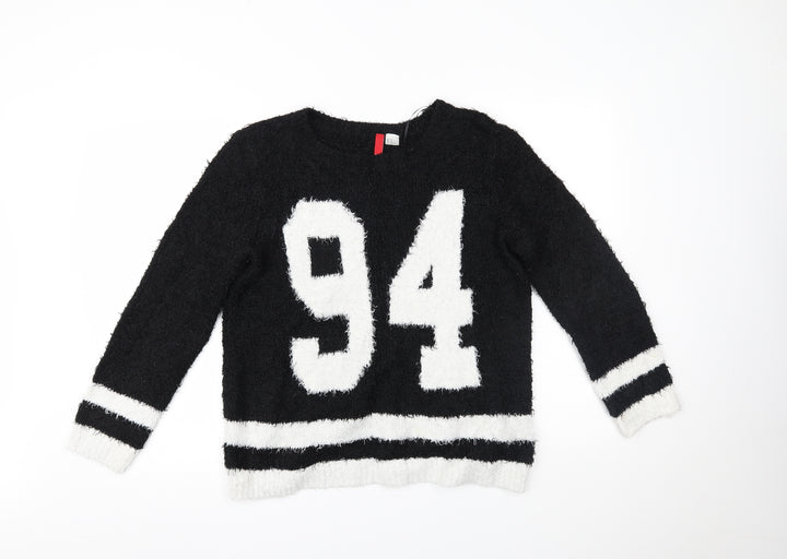 H&M Womens Black   Pullover Jumper Size XS