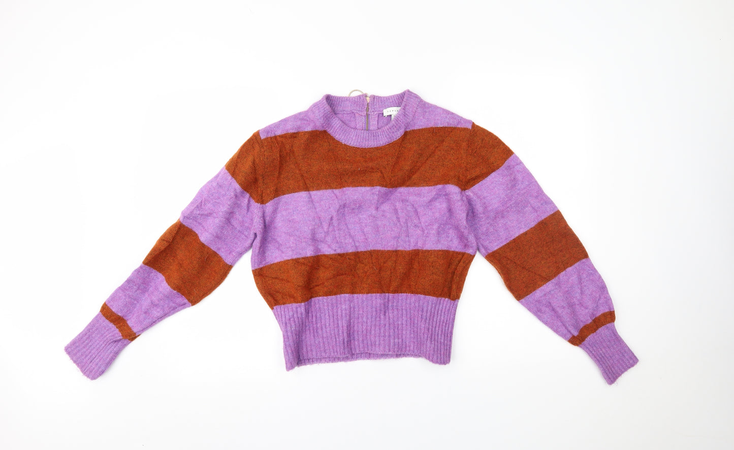 Topshop Womens Multicoloured Striped  Pullover Jumper Size 10