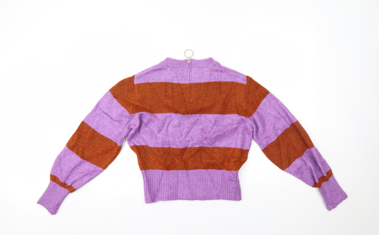 Topshop Womens Multicoloured Striped  Pullover Jumper Size 10