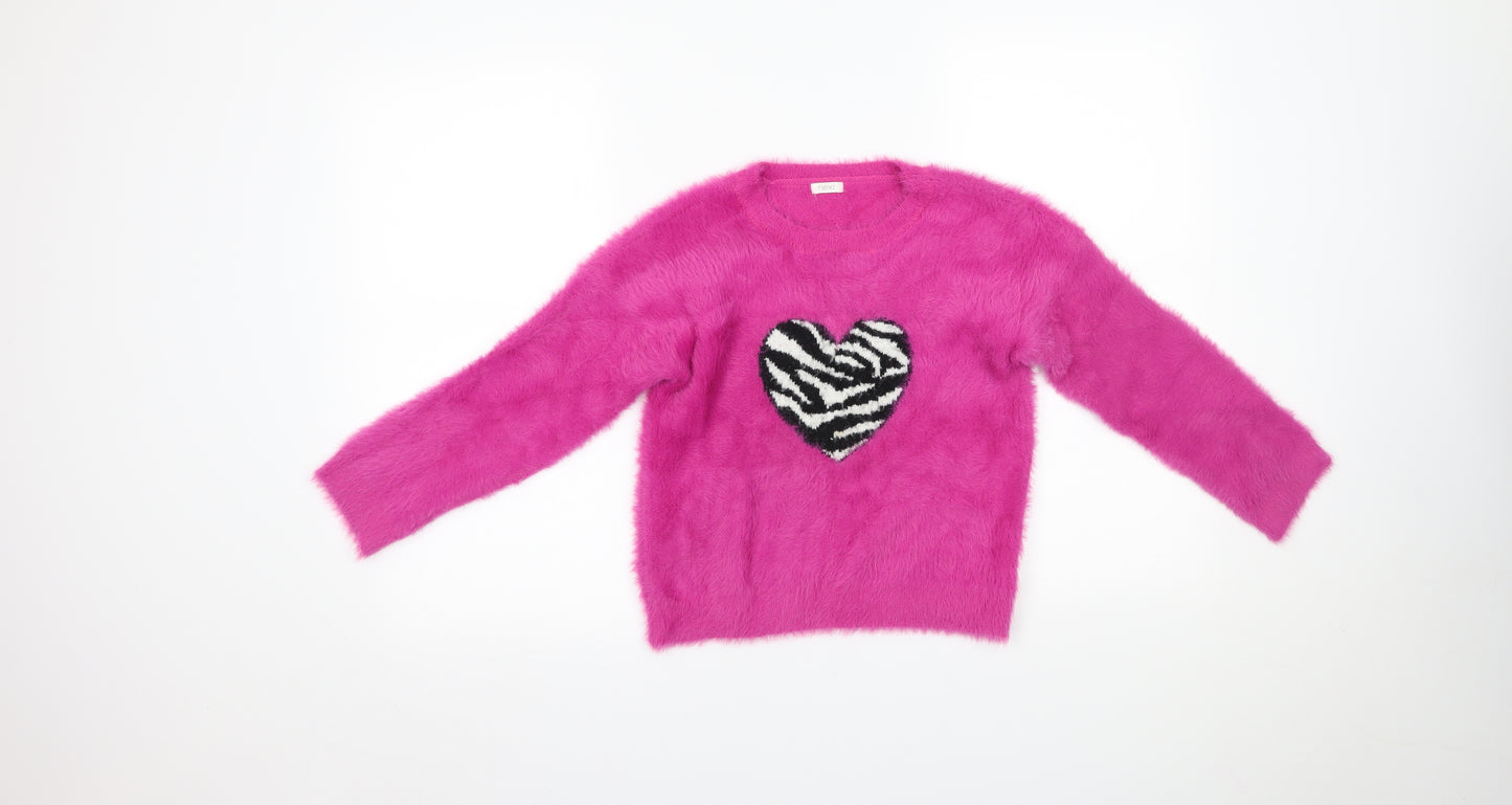NEXT Girls Pink   Pullover Jumper Size 8 Years