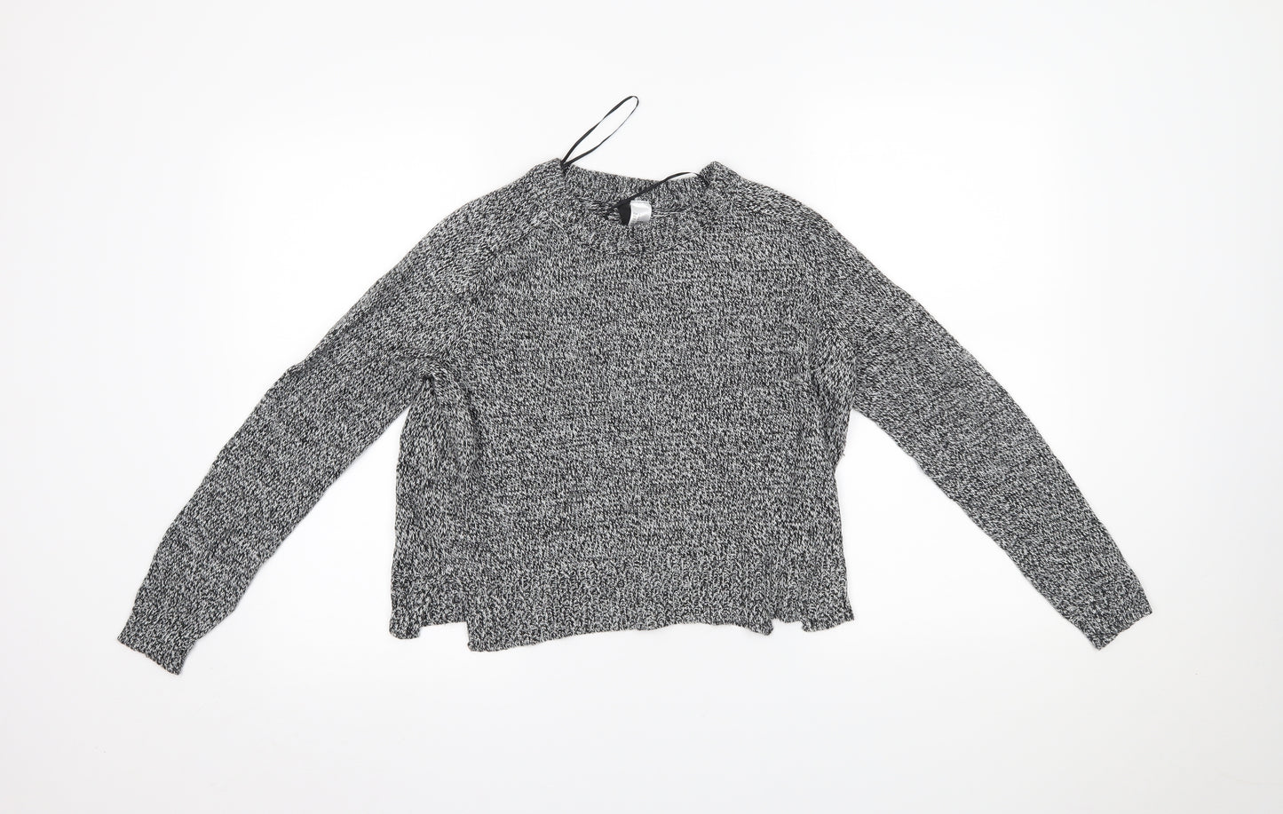 H&M Womens Grey   Cropped Blouse Size S