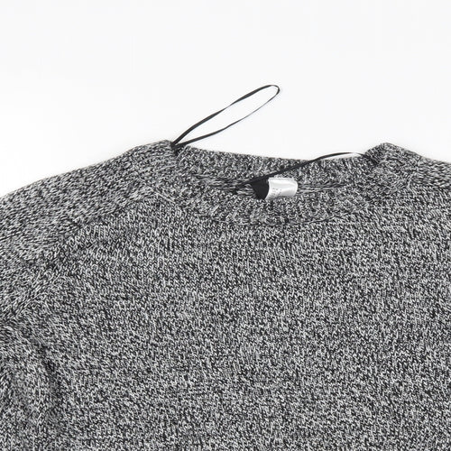 H&M Womens Grey   Cropped Blouse Size S