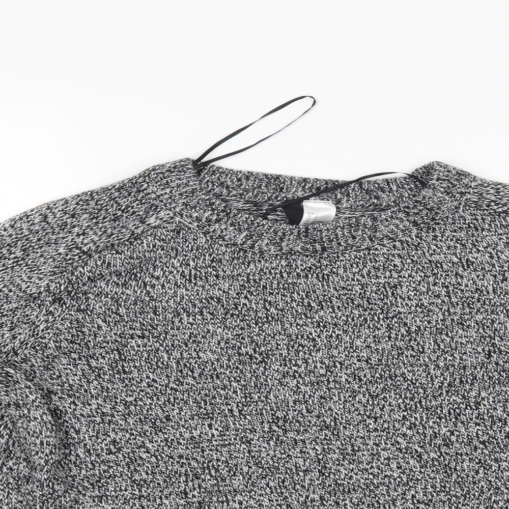 H&M Womens Grey   Cropped Blouse Size S