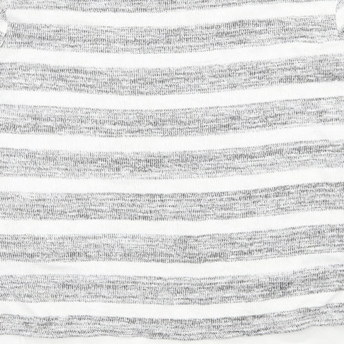 Phase Eight Womens Grey Striped  Basic T-Shirt Size 8