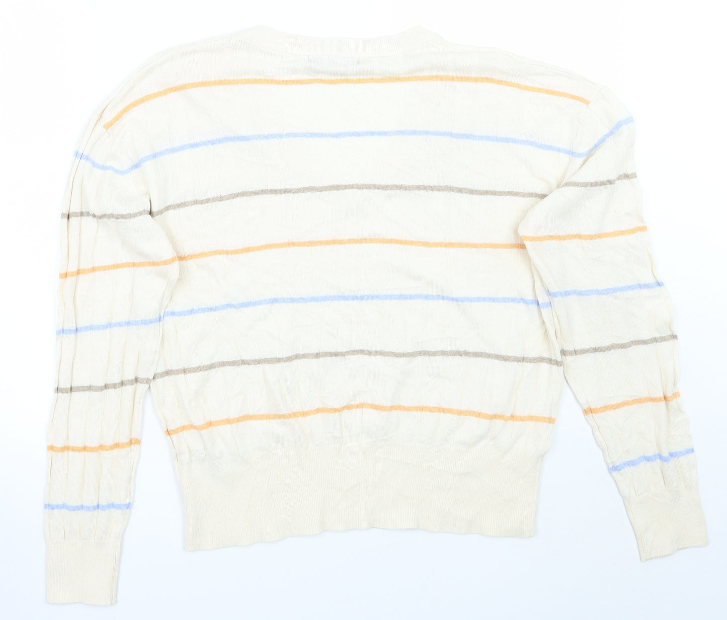 Marks and Spencer Womens Beige Striped  Pullover Jumper Size L