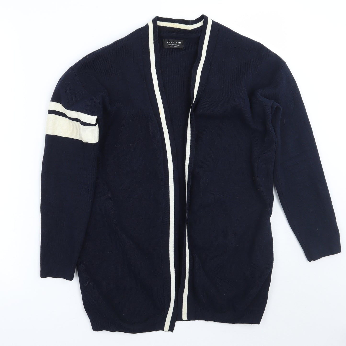 Zara Mens Blue   Cardigan Jumper Size S