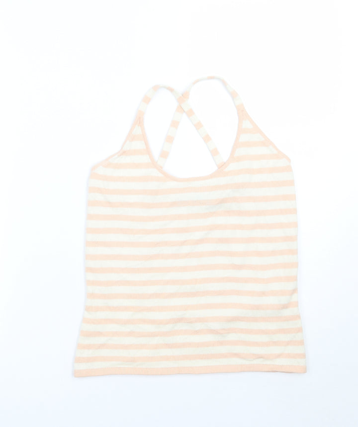 Fenn Wright Manson Womens Pink Striped Basic T-Shirt Size M