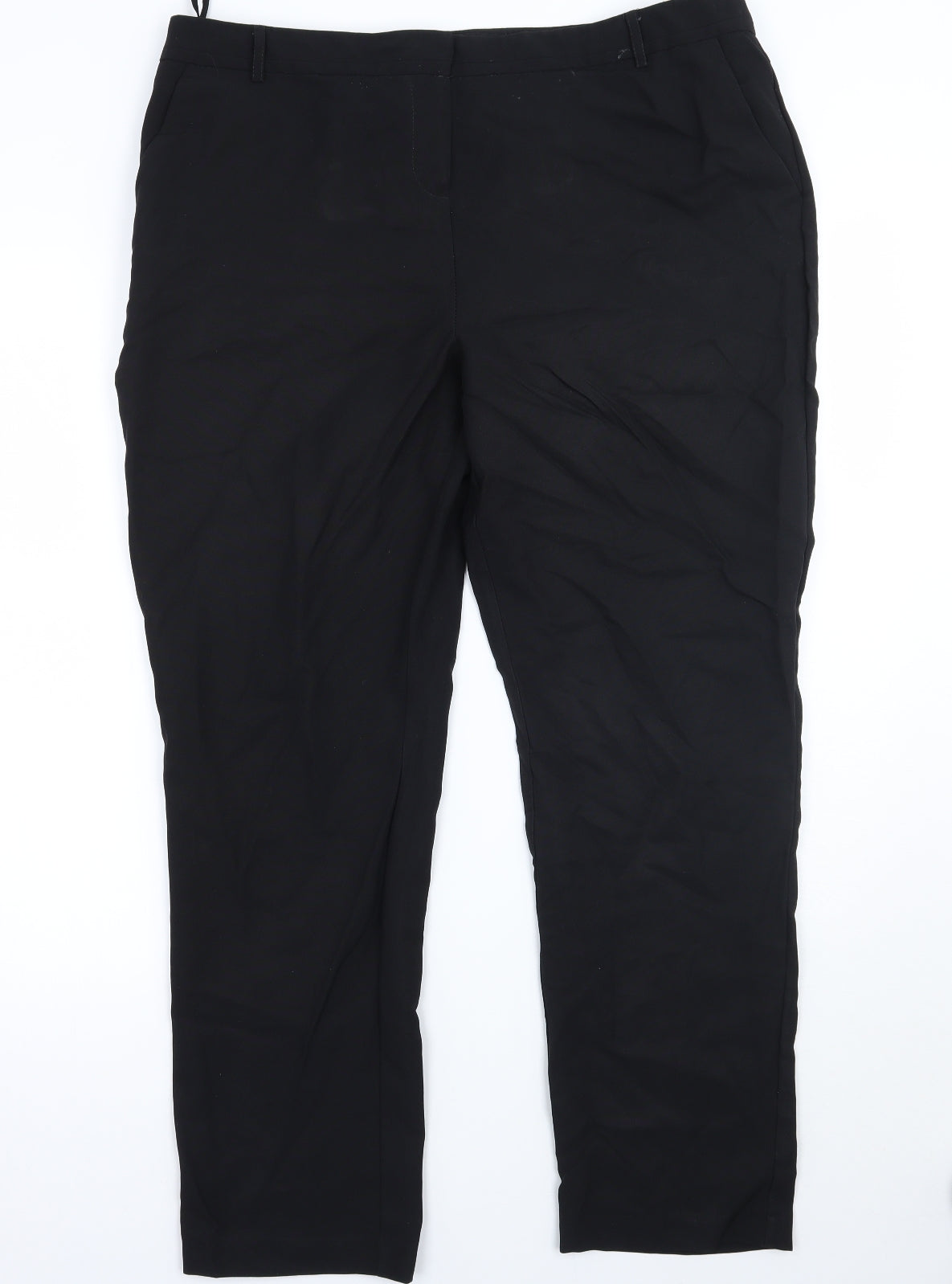Tapered Womens Black   Trousers  Size 16 L28 in
