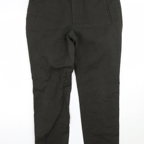 Zara Womens Green   Cropped Trousers  L25 in