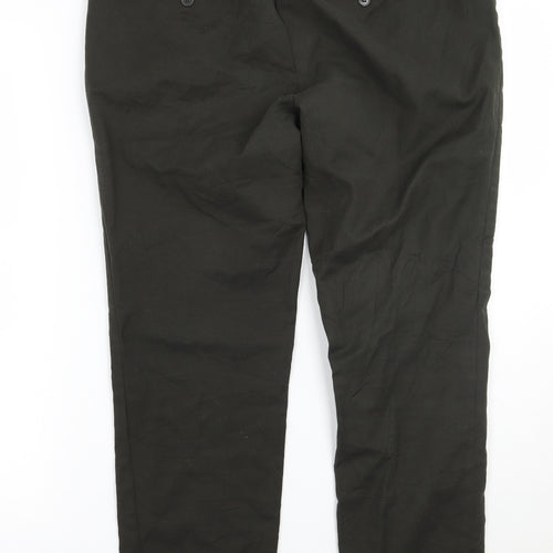 Zara Womens Green   Cropped Trousers  L25 in