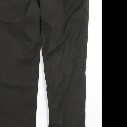Zara Womens Green   Cropped Trousers  L25 in