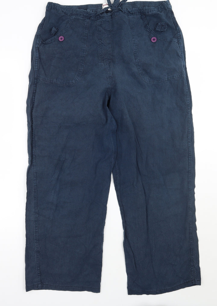 Bonmarché Womens Blue Trousers Size M L26 in