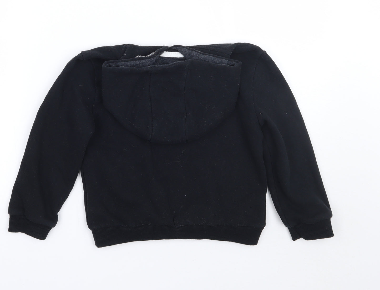 Primark Boys Black   Henley Hoodie Size 6-7 Years