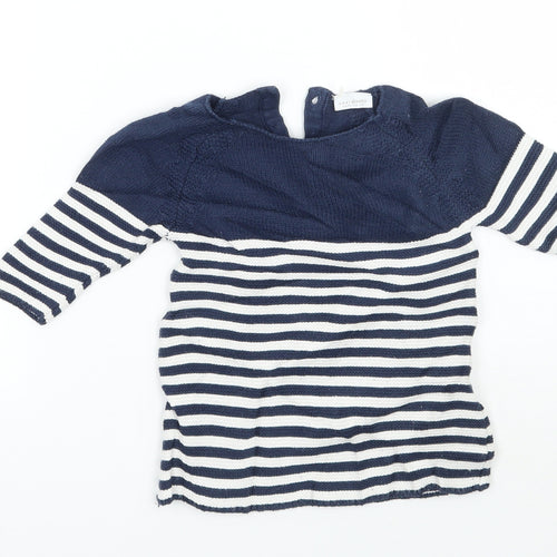 NEXT Boys Blue Striped  Pullover Jumper Size 3-6 Months