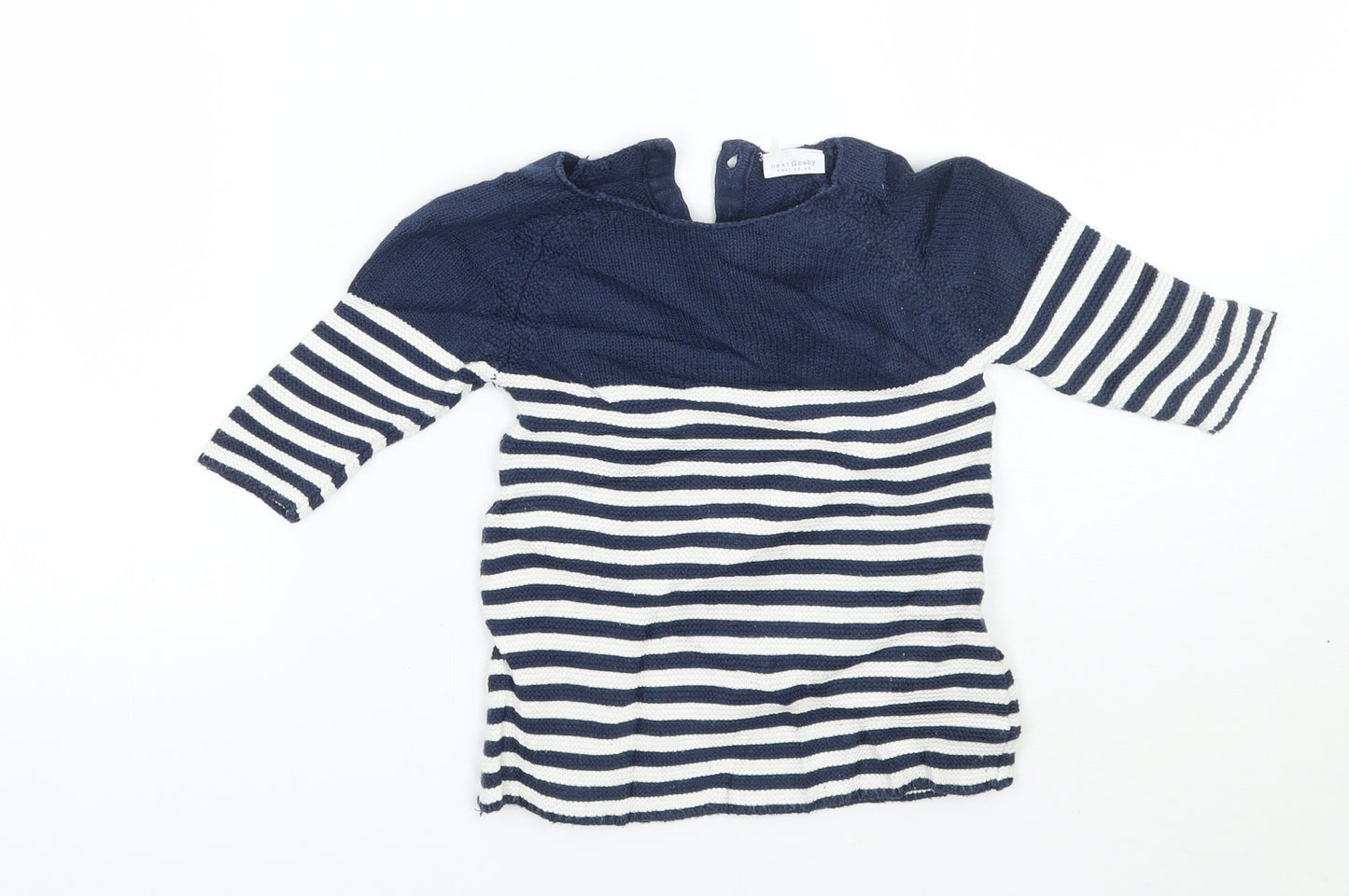 NEXT Boys Blue Striped  Pullover Jumper Size 3-6 Months
