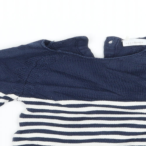 NEXT Boys Blue Striped  Pullover Jumper Size 3-6 Months
