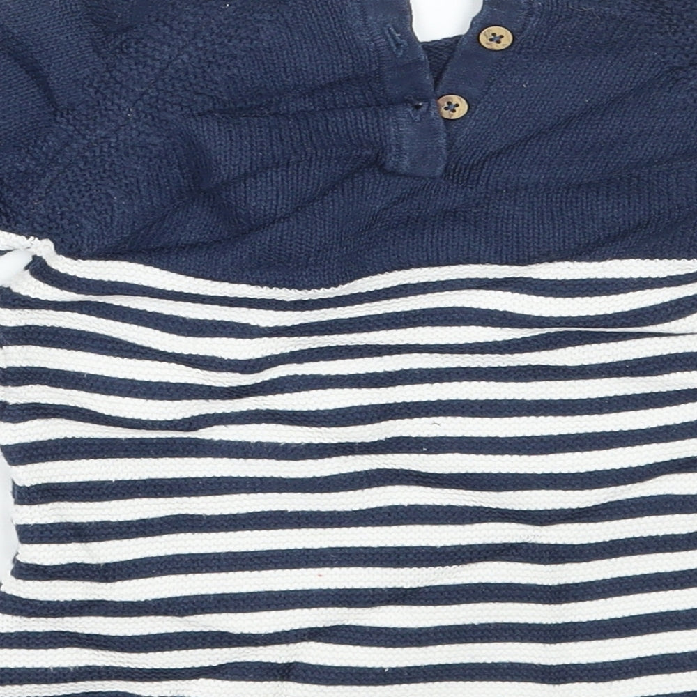 NEXT Boys Blue Striped  Pullover Jumper Size 3-6 Months