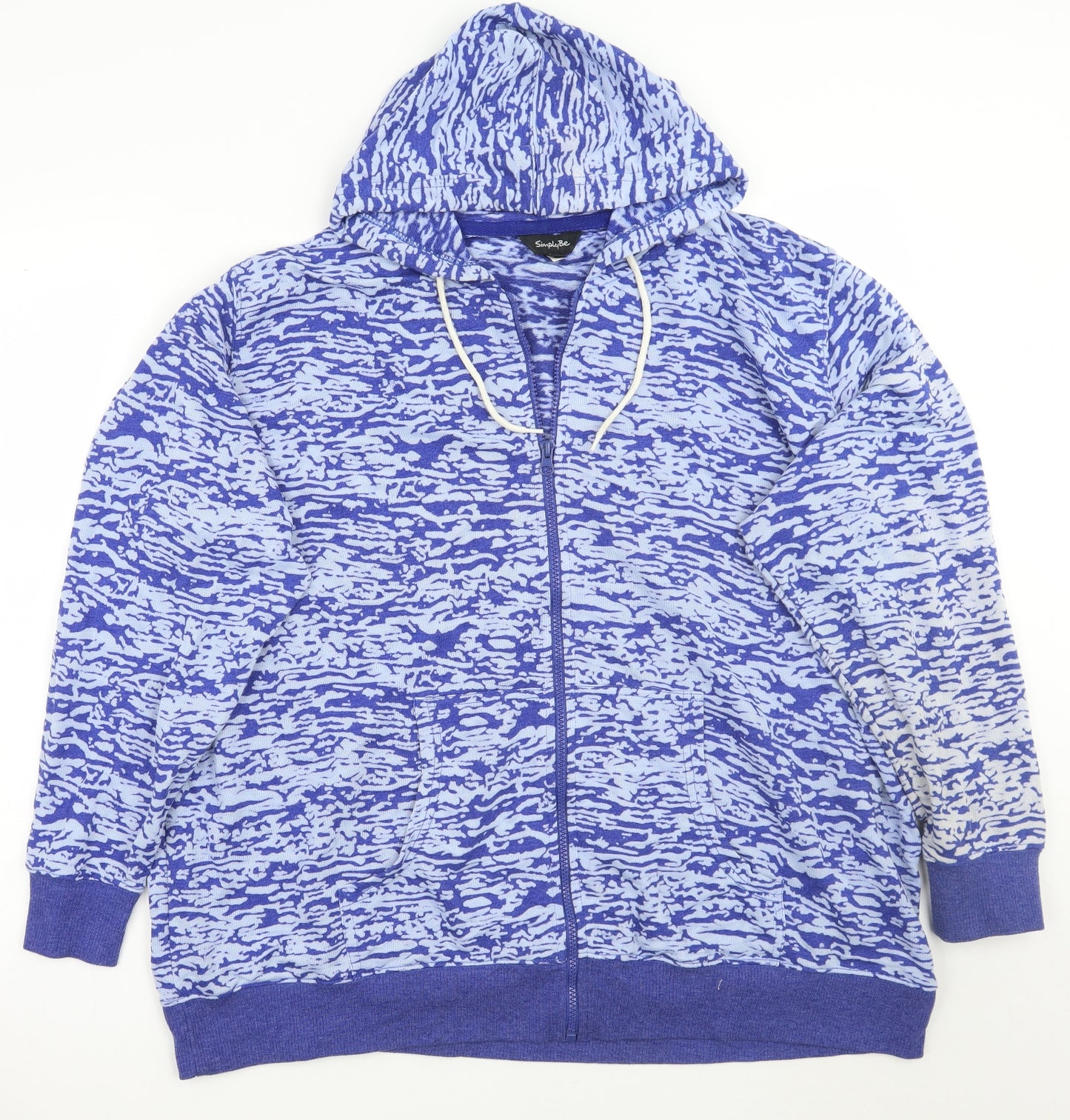 Simplybe Womens Blue Animal Print  Jacket  Size 26
