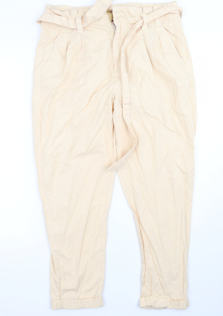 Miss Selfridge Womens Beige   Trousers  Size 14 L26 in