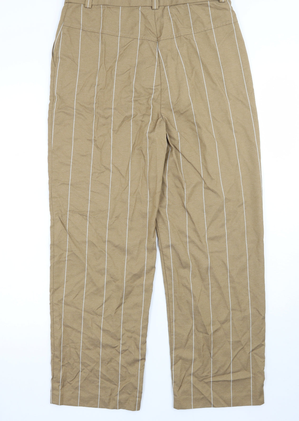 ASOS Womens Brown Striped  Trousers  Size 10 L27 in
