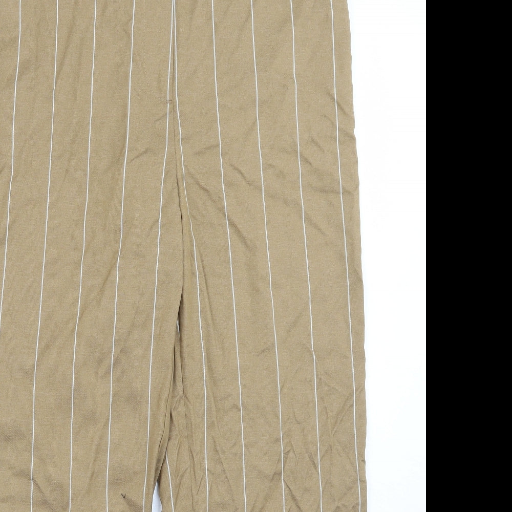 ASOS Womens Brown Striped  Trousers  Size 10 L27 in
