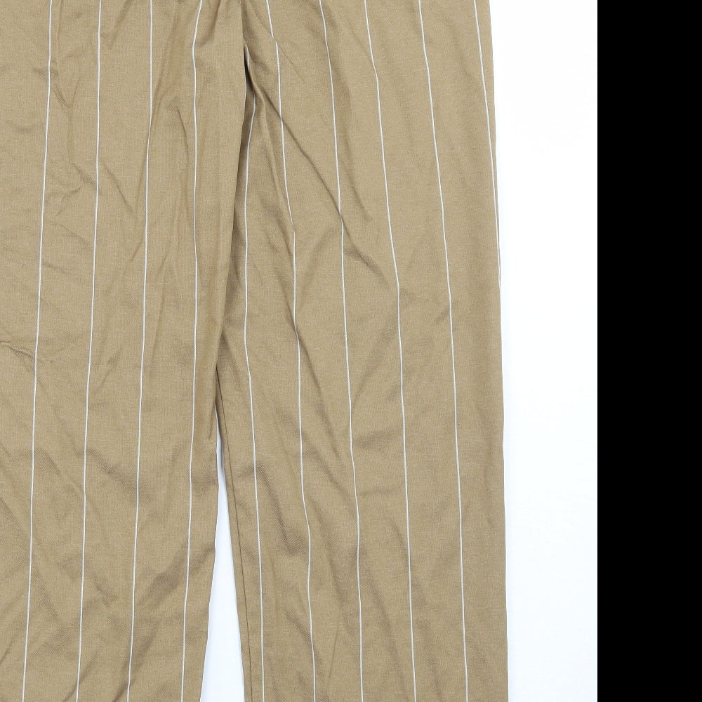 ASOS Womens Brown Striped  Trousers  Size 10 L27 in