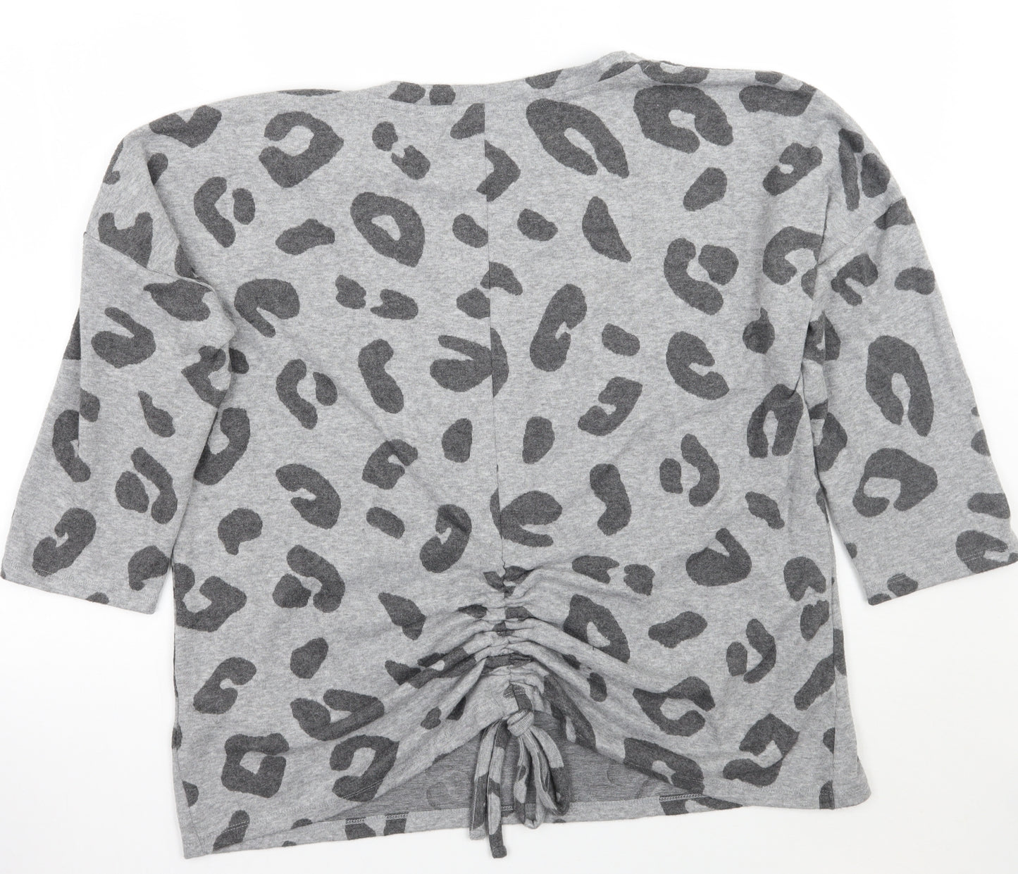 Oasis Womens Grey Animal Print  Pullover Jumper Size XL