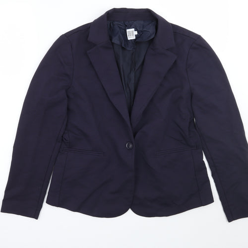 Saint Tropez Clothing Womens Blue  Rayon Jacket Coat Size L