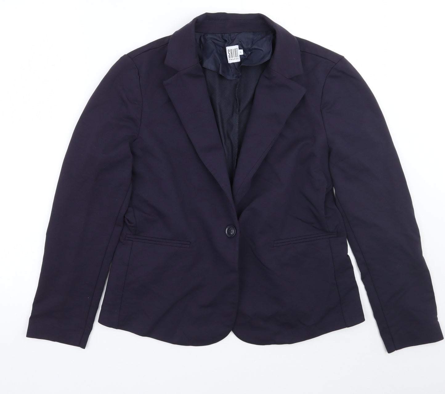 Saint Tropez Clothing Womens Blue  Rayon Jacket Coat Size L