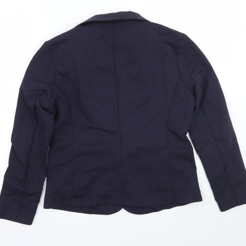 Saint Tropez Clothing Womens Blue  Rayon Jacket Coat Size L